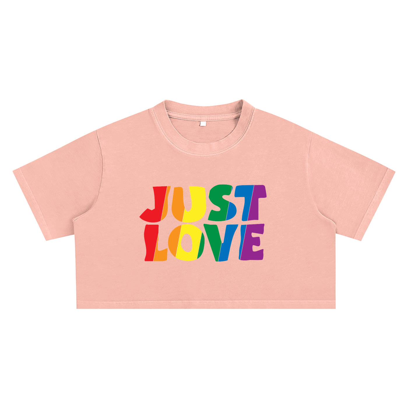 JUST LOVE Pride - Snow Washed Crop Top